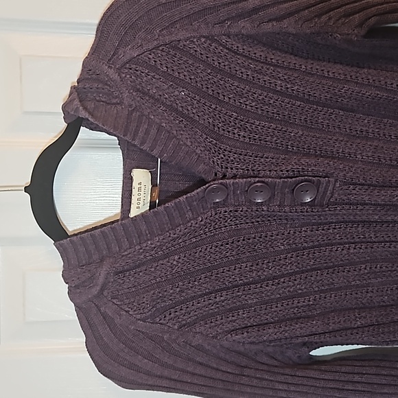 Sonoma Women's Purple sweater with hood Size XL - Picture 2 of 3
